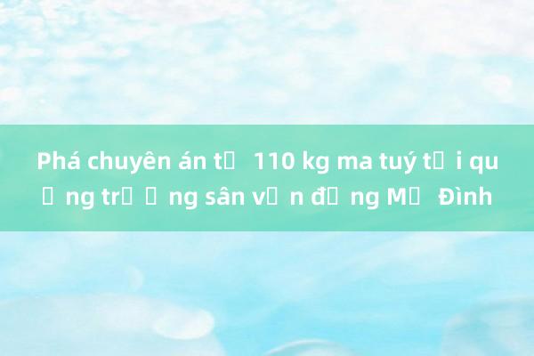 Phá chuyên án từ 110 kg ma tuý tại quảng trường sân vận động Mỹ Đình