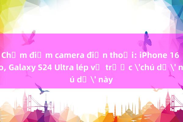 Chấm điểm camera điện thoại: iPhone 16 Pro， Galaxy S24 Ultra lép vế trước 'chú dế' này