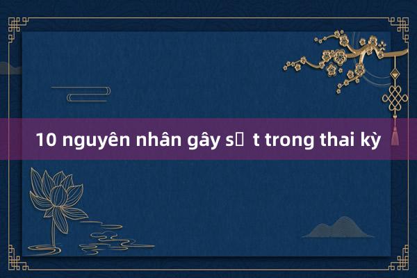 10 nguyên nhân gây sốt trong thai kỳ