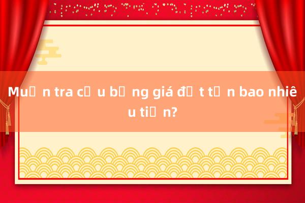 Muốn tra cứu bảng giá đất tốn bao nhiêu tiền?